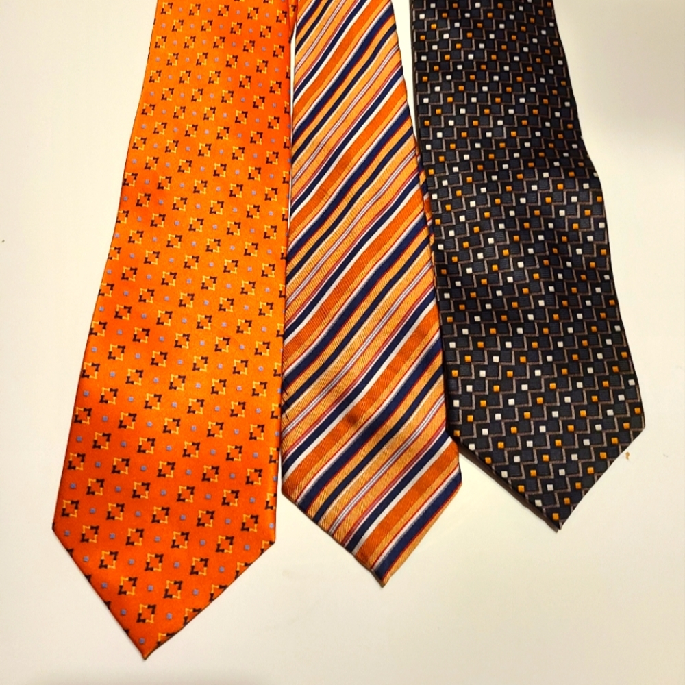 Vintage Silk Tie Lot 3 Total